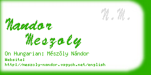 nandor meszoly business card